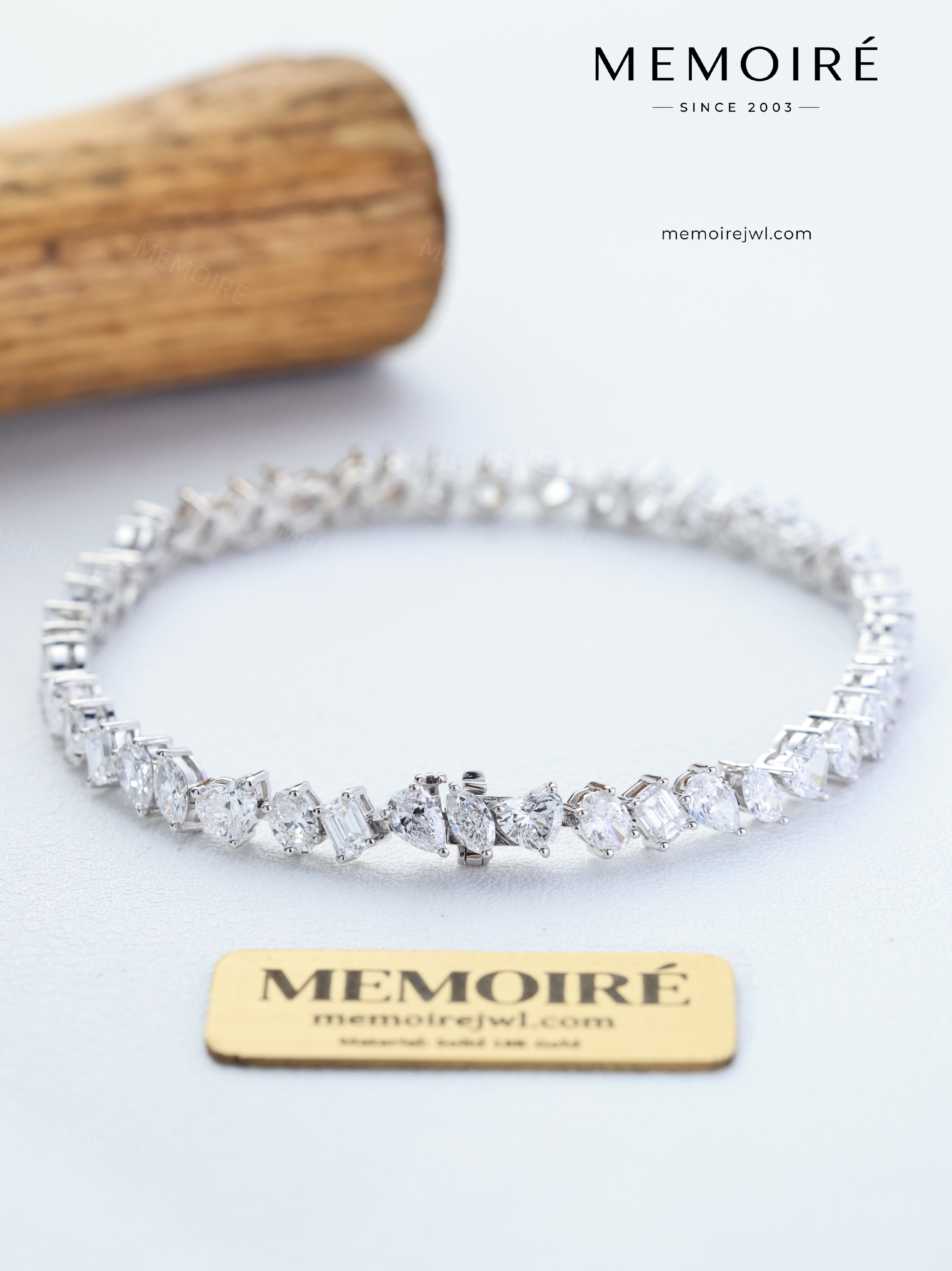 MEMOIRÉ 14K Fancy Cut Stone Tennis Bracelet