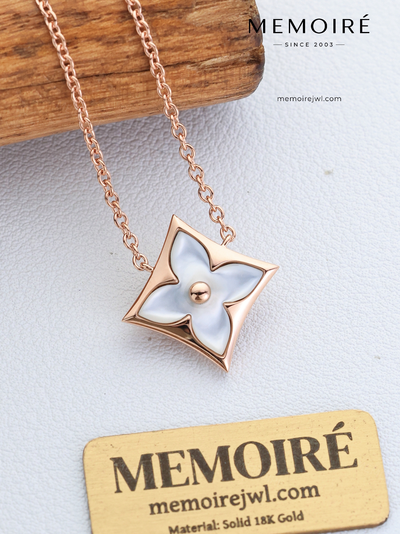 MEMOIRÉ 18K 玫瑰金 老花手链