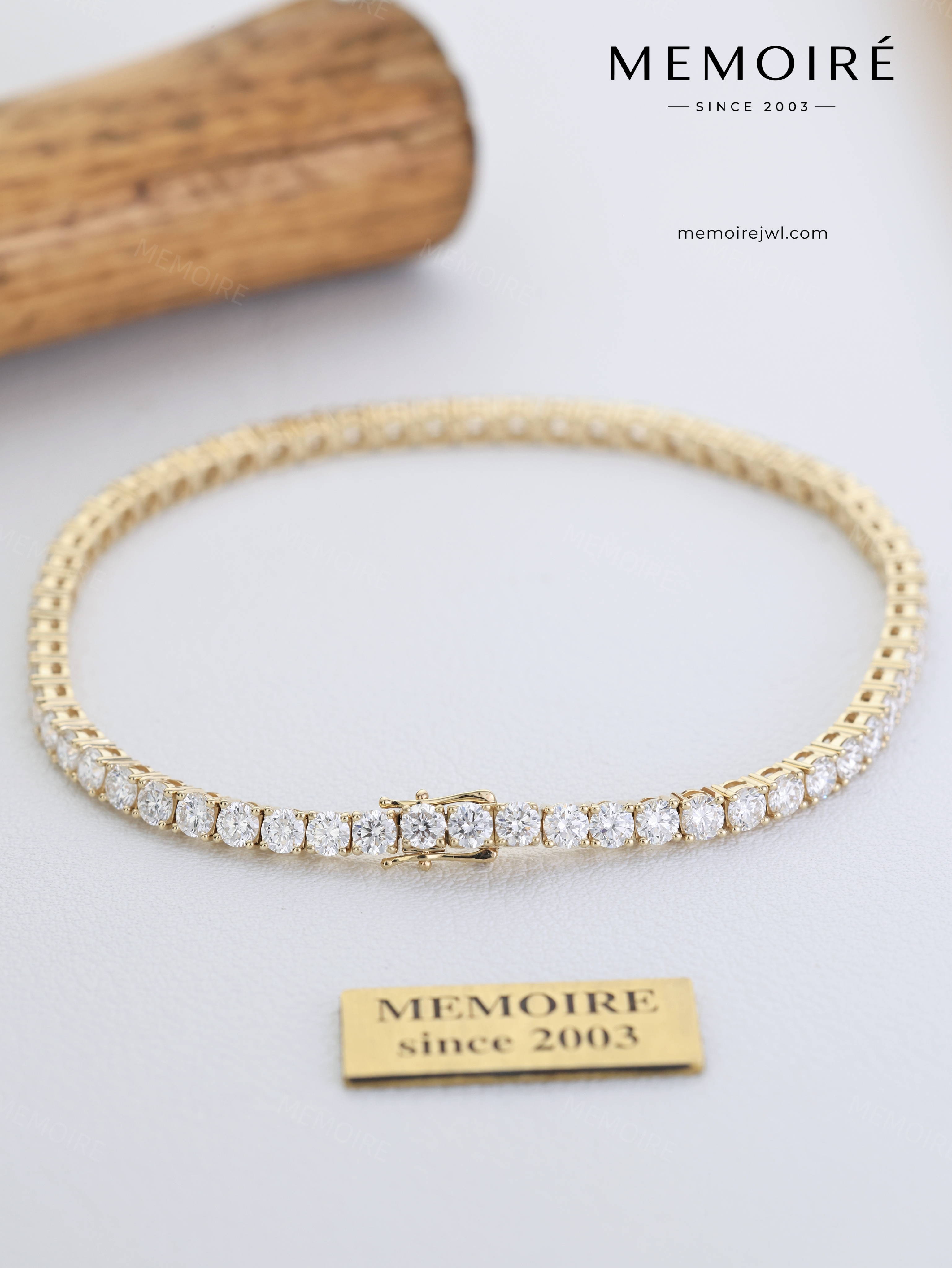 MEMOIRÉ 14K Yellow Gold Stone Tennis Bracelet