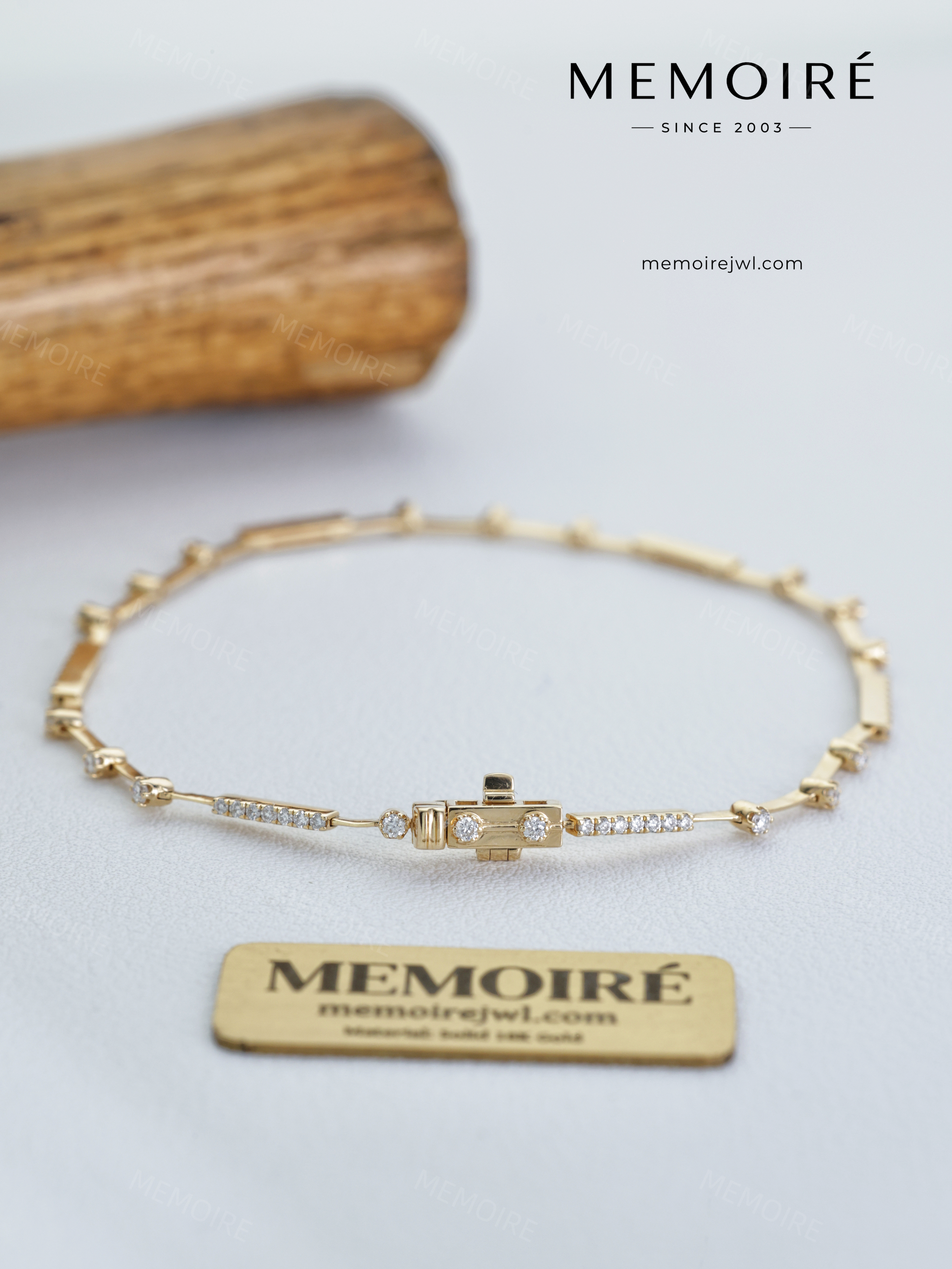 MEMOIRÉ 14K Yellow Gold Designer Statement Bracelet