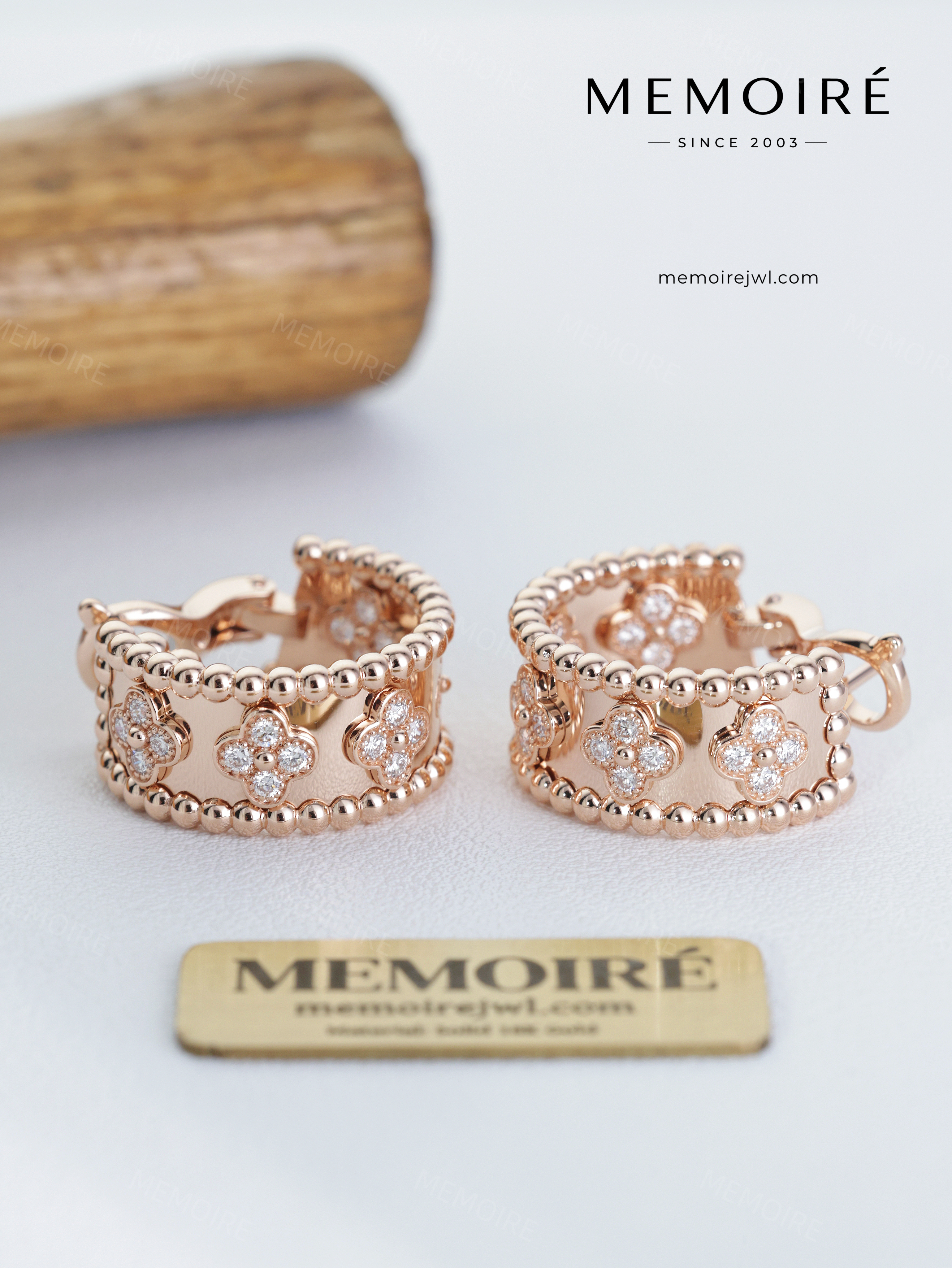 MEMOIRÉ 18K Rose Gold Kaleidoscope Stud Earrings
