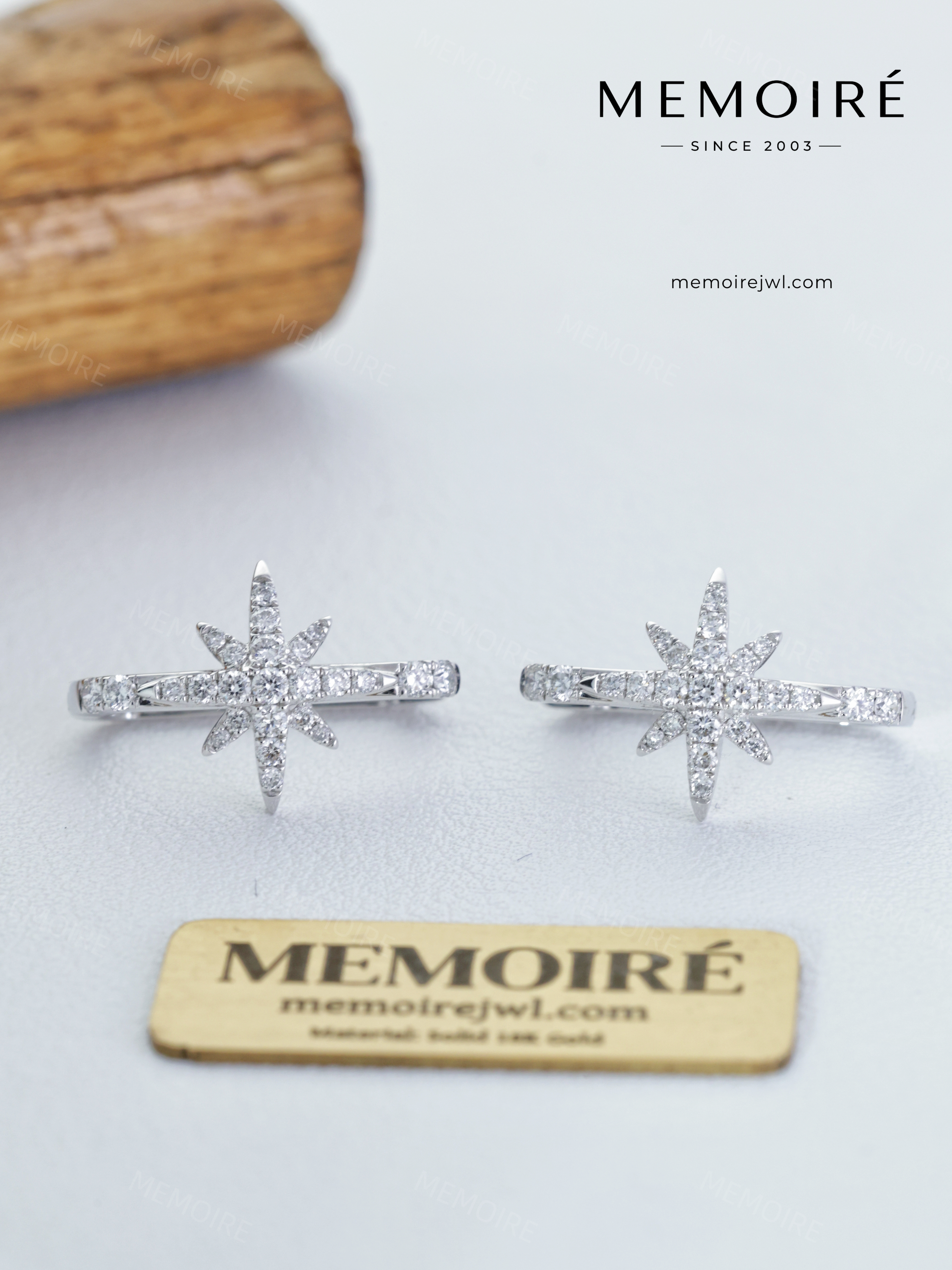 MEMOIRÉ 14K Yellow Gold Hexagram Earrings