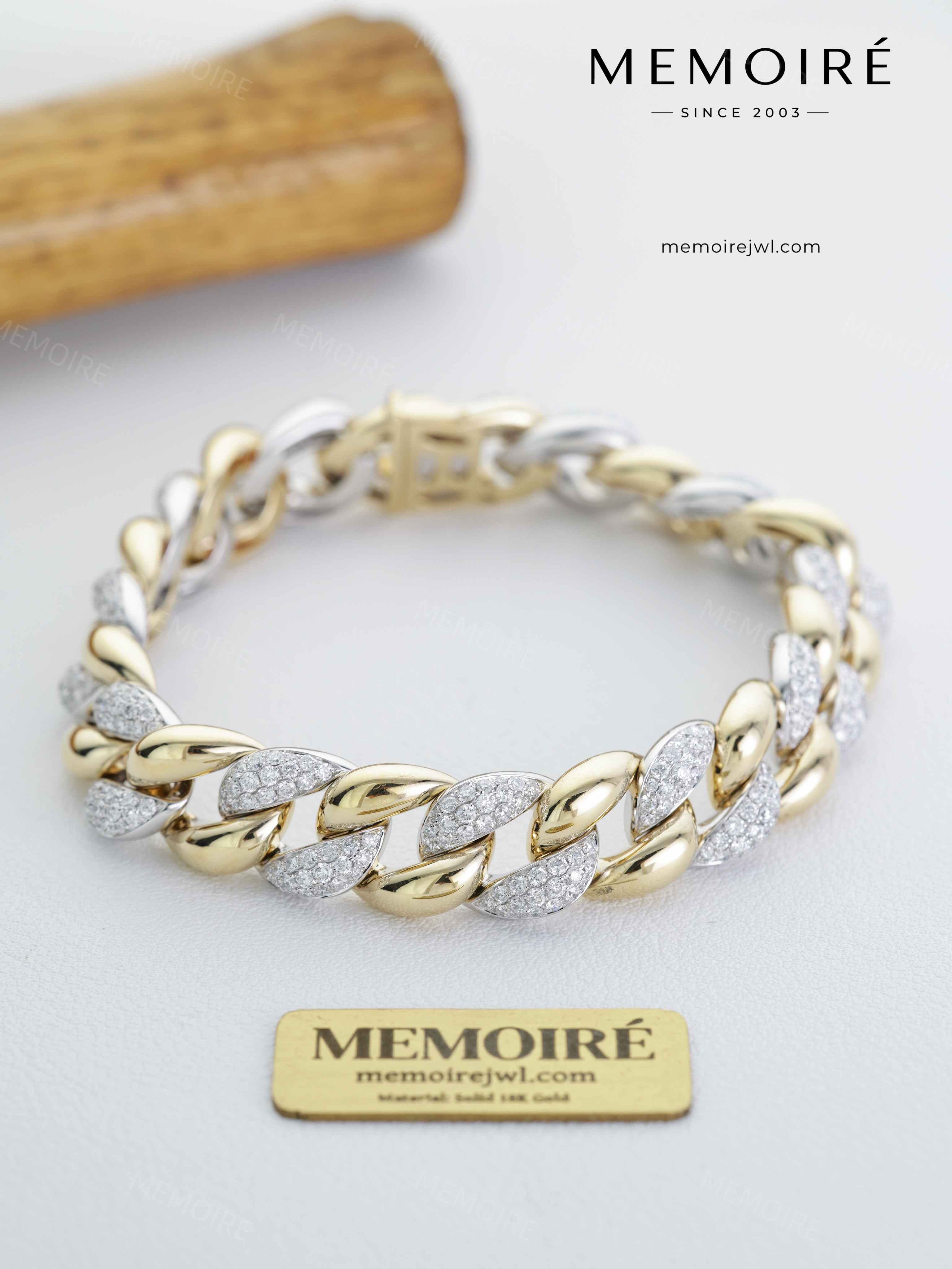 MEMOIRÉ 14K Gold Wheat Chain Bracelet