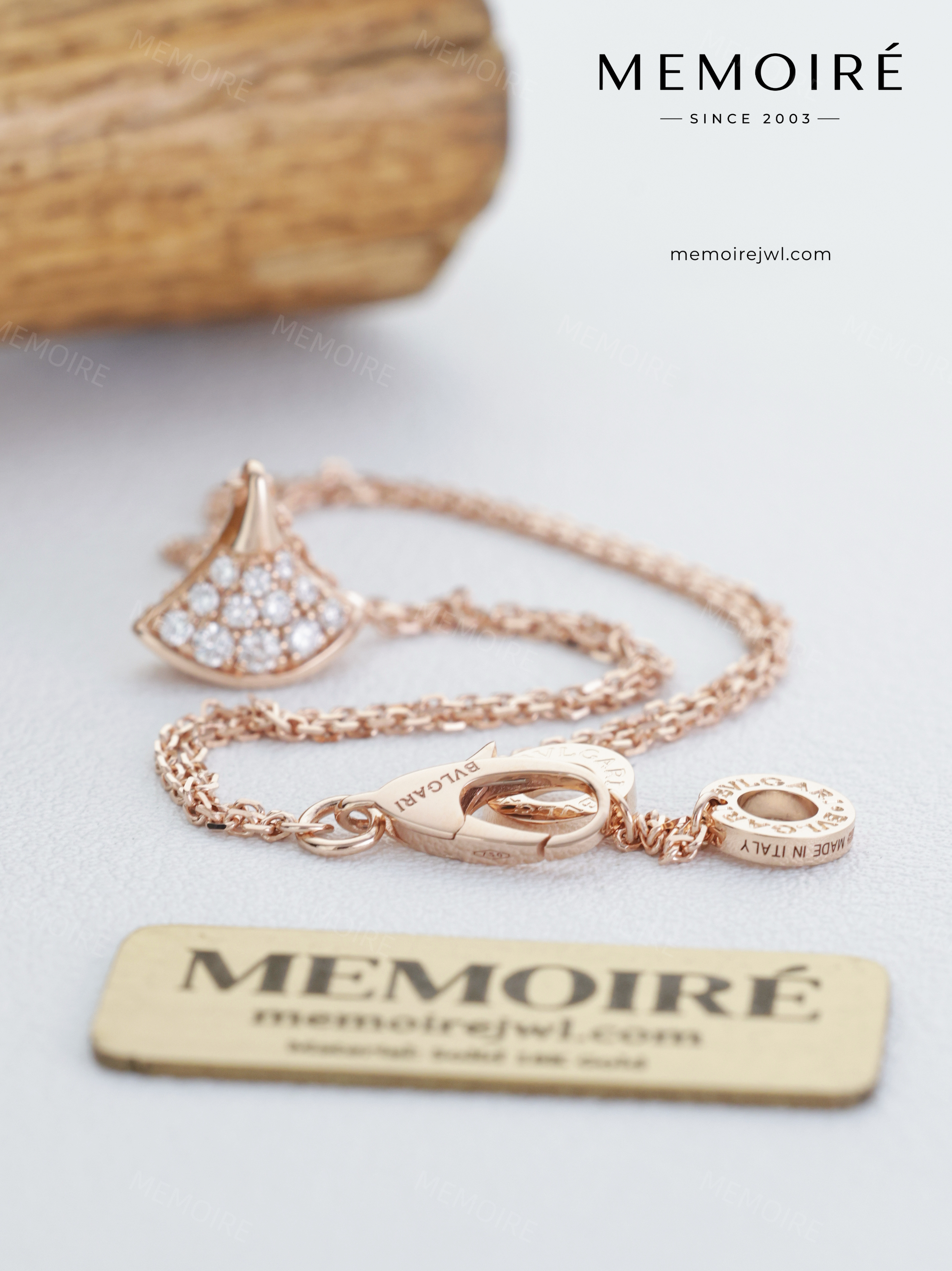 MEMOIRÉ 18K Mini Full Pavé Fan Bracelet