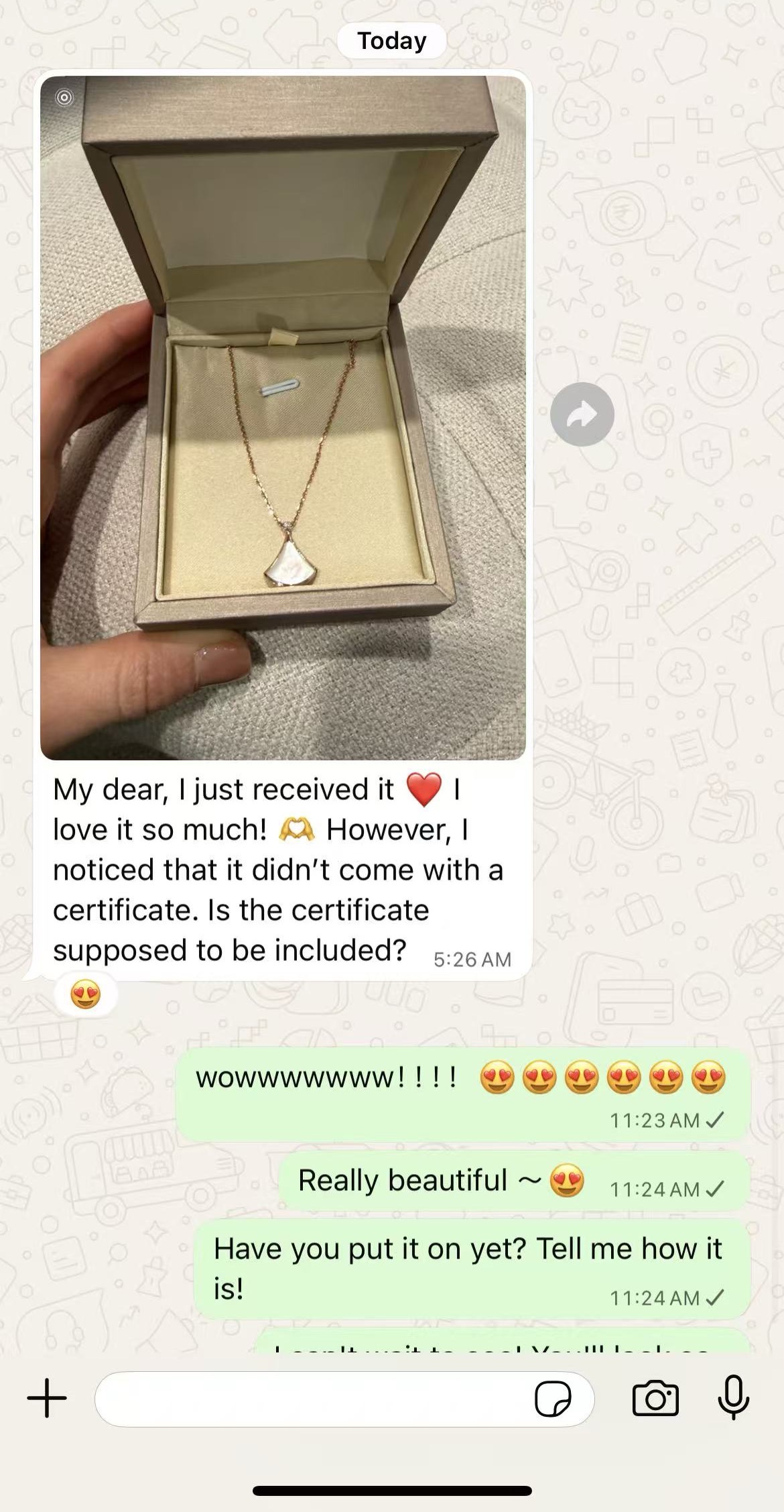 Customer review screenshot from Sarah M.